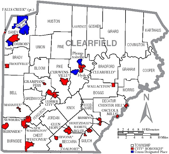 Township map of Clearfield County, Pa.